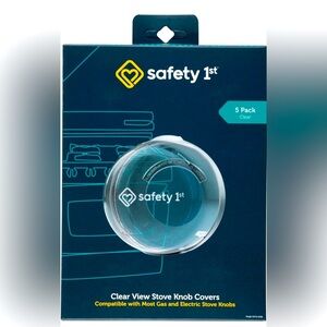 Safety 1st Child-Proof Clear View Stove Knob Covers, 5 Count open box